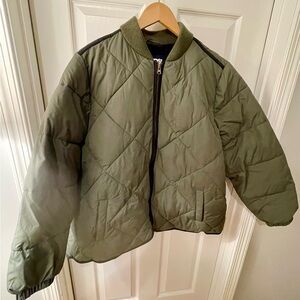 Lands' End Olive Bomber Jacket